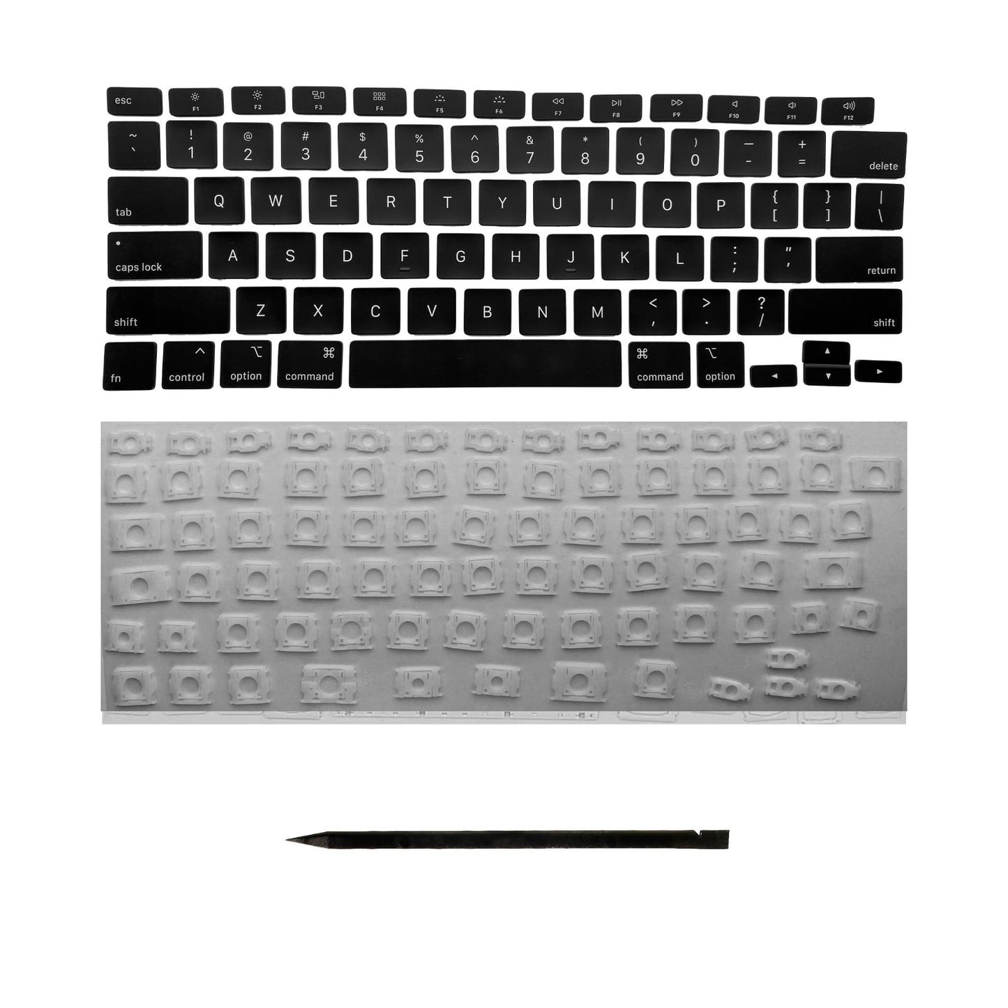 Keys & Clips for MacBook Pro/Air Keyboard US-English Layout ANSI