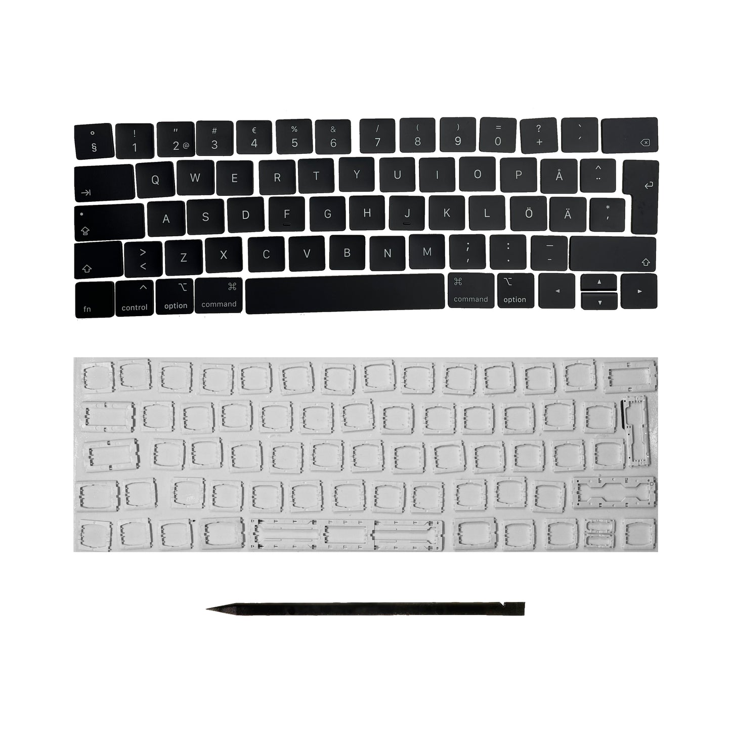 Keys & Clips for MacBook Pro/Air Keyboard Swedish Layout ISO