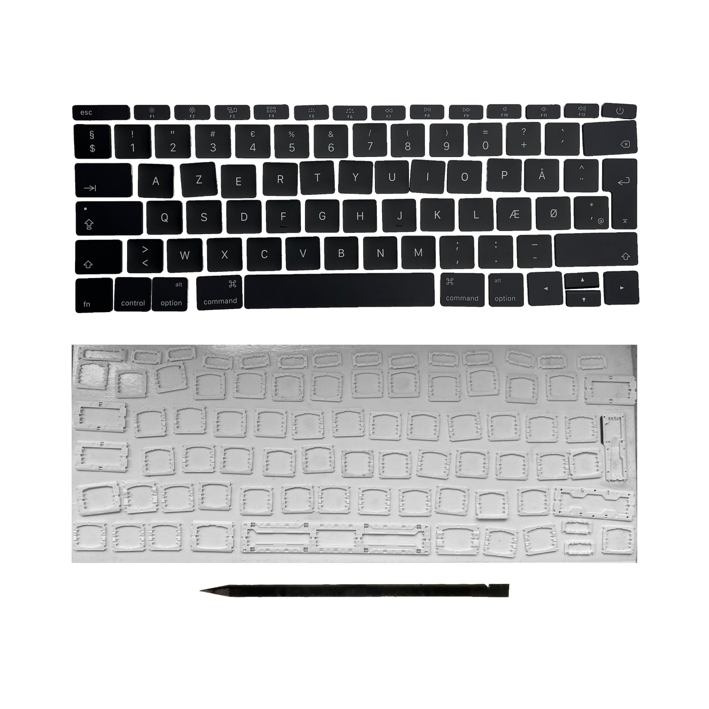 Ersatztasten & Scharniere für MacBook Pro/Air Tastatur Dänisches Layout ISO