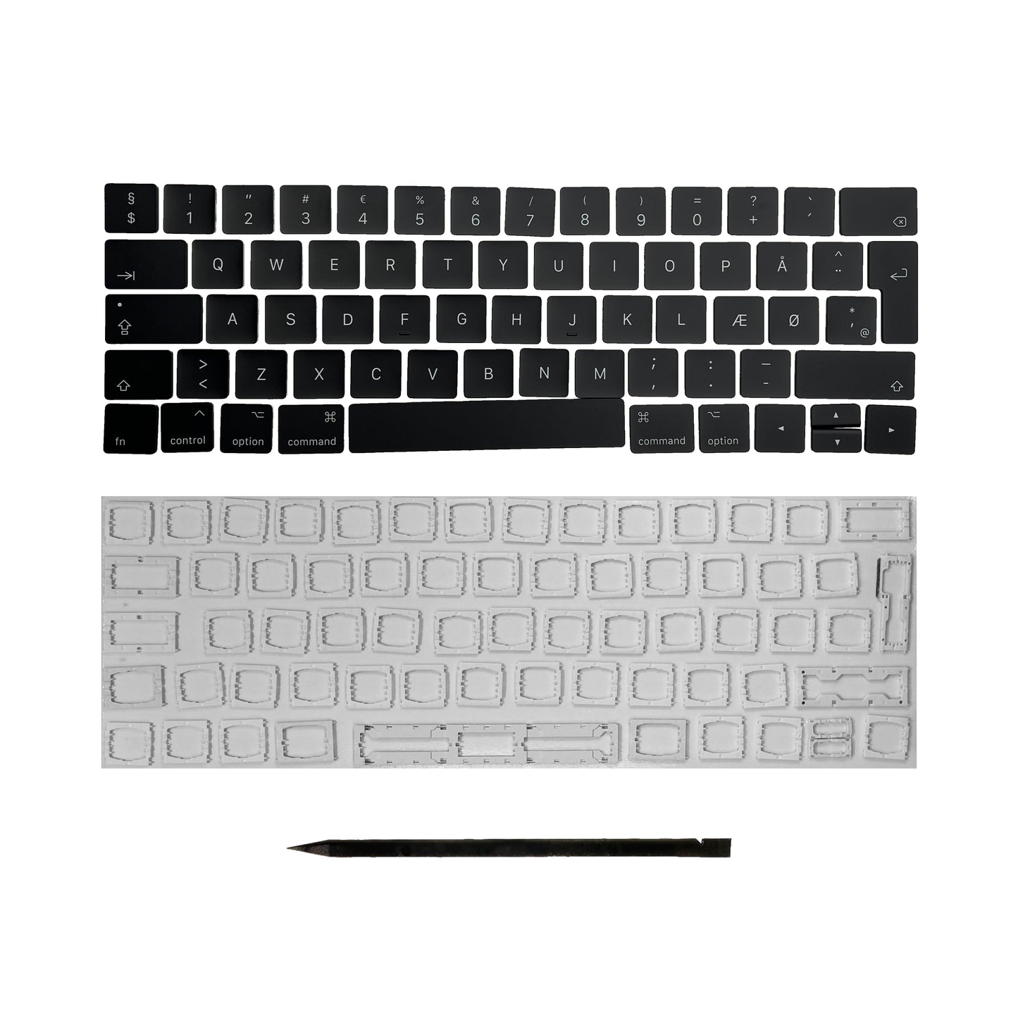 Ersatztasten & Scharniere für MacBook Pro/Air Tastatur Dänisches Layout ISO