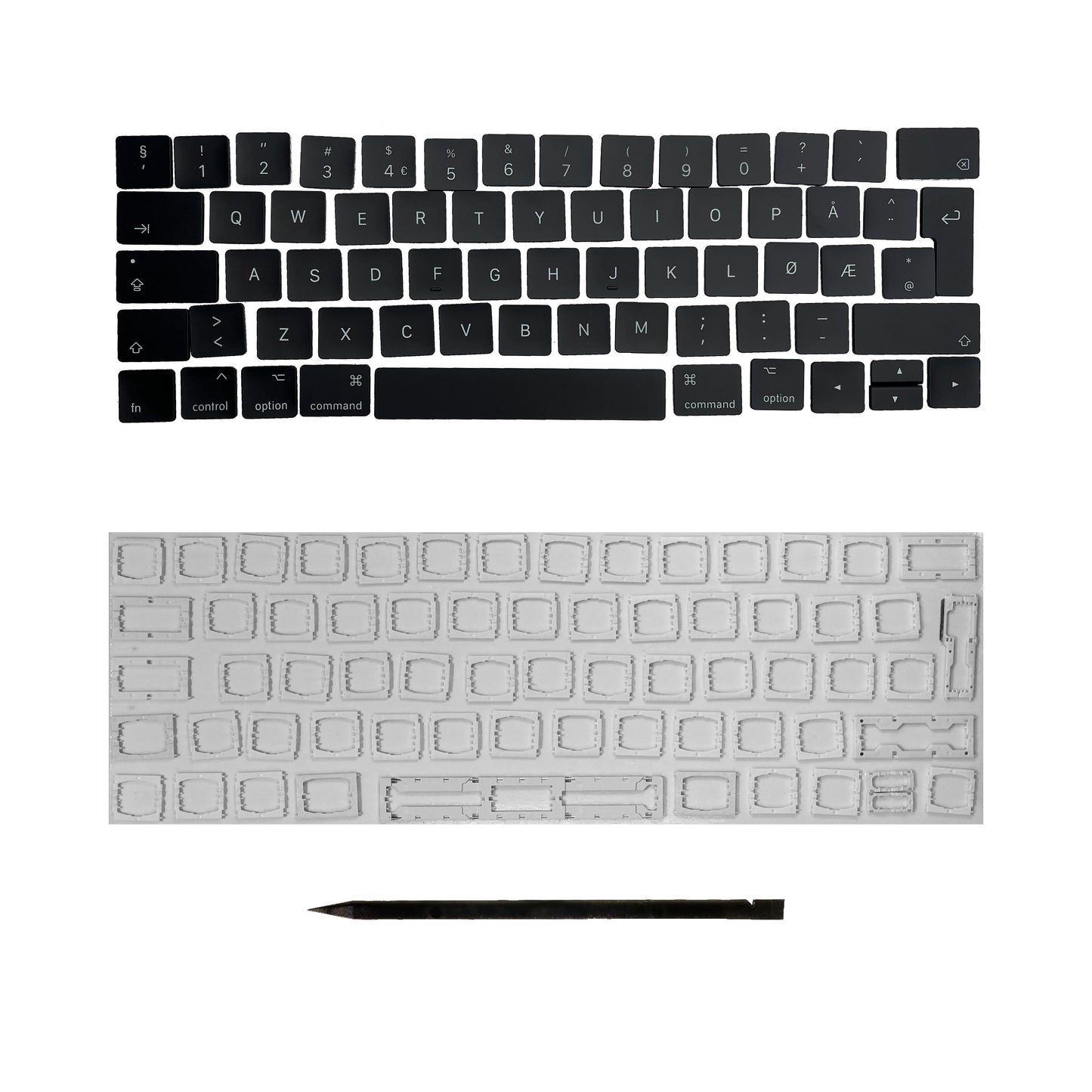 Keys & Clips for MacBook Pro/Air Keyboard Norwegian Layout ISO