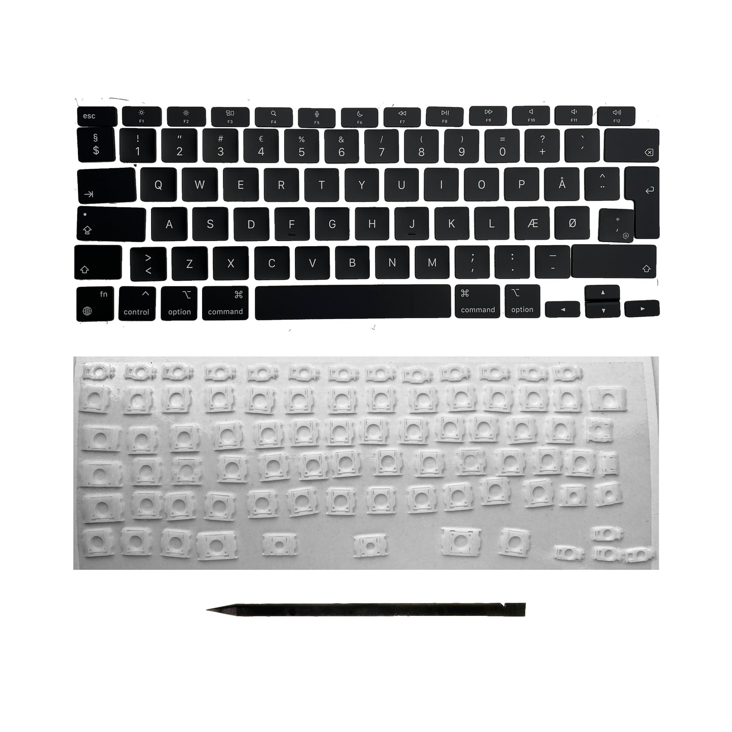 Ersatztasten & Scharniere für MacBook Pro/Air Tastatur Dänisches Layout ISO