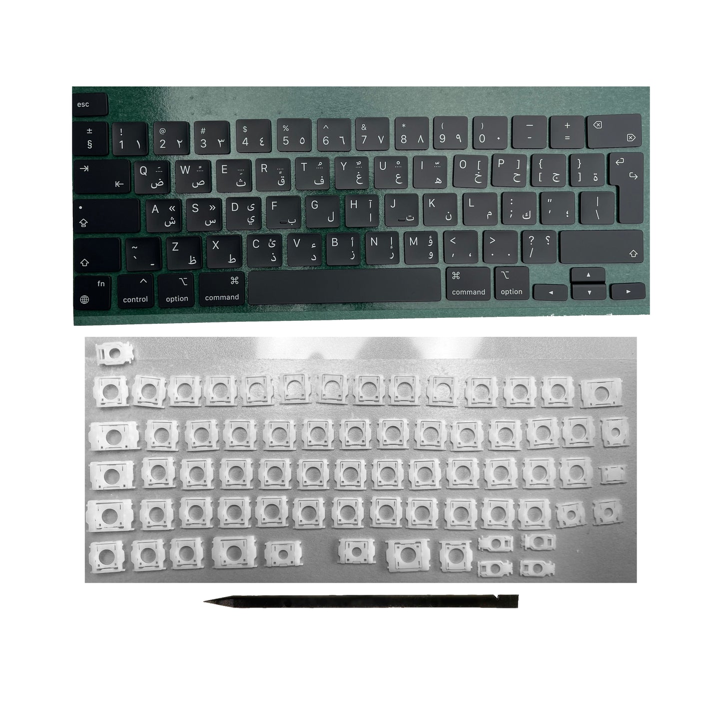 Keys & Clips for MacBook Pro/Air Keyboard Arabic Layout ISO