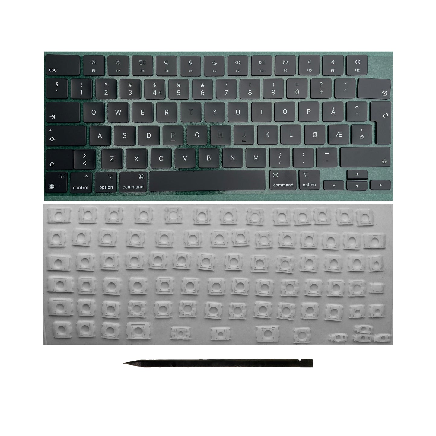 Keys & Clips for MacBook Pro/Air Keyboard Norwegian Layout ISO