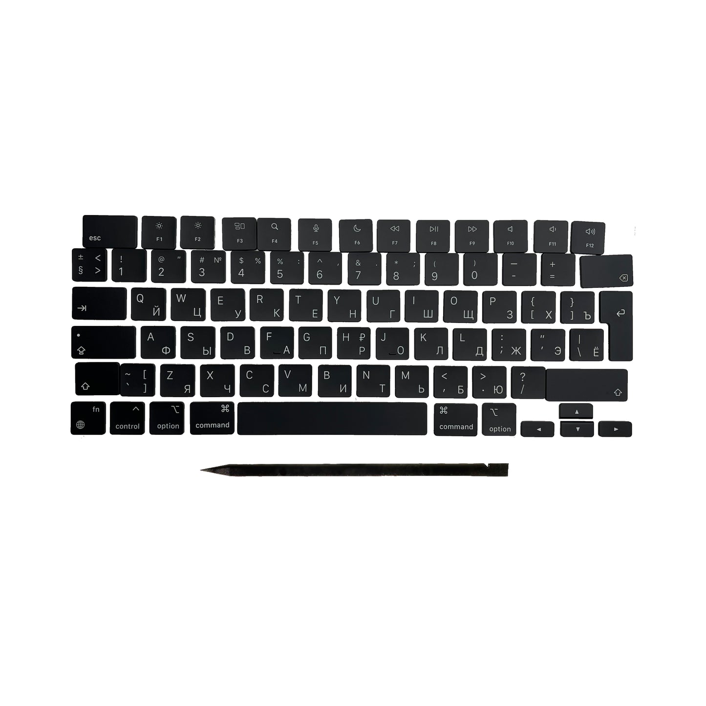 Keys & Clips for MacBook Pro/Air Keyboard Russian Layout ISO