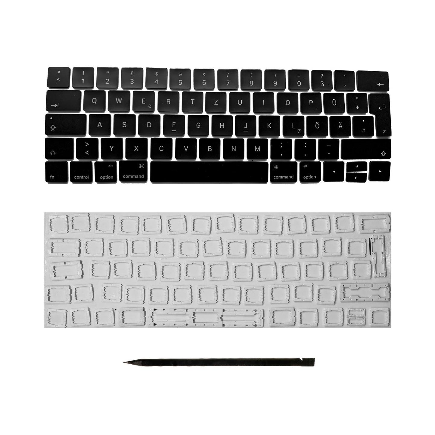 Ersatztasten & Scharniere für MacBook Pro/Air Tastatur Deutsches Layout ISO