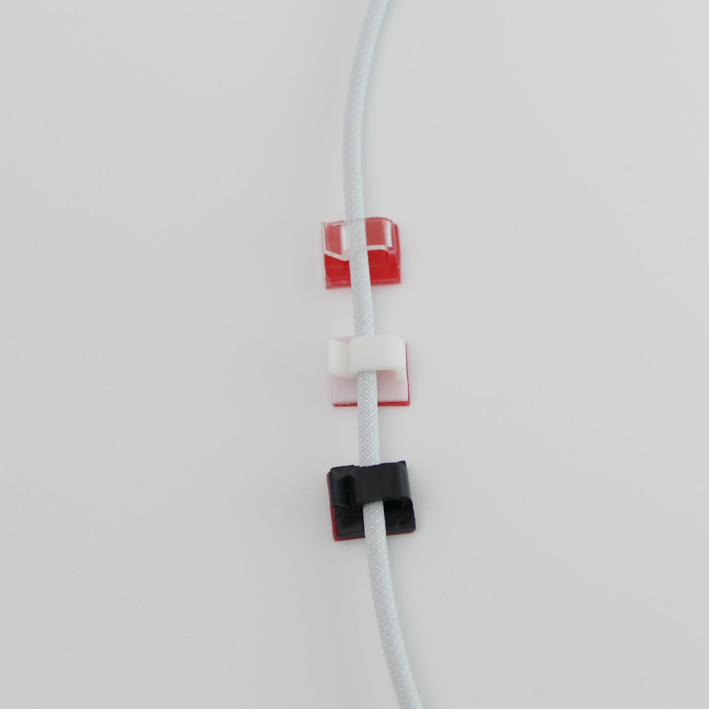 Kabelclip/Kabelhalter selbstklebend (schwarz/weiß/durchsichtig) 🔌