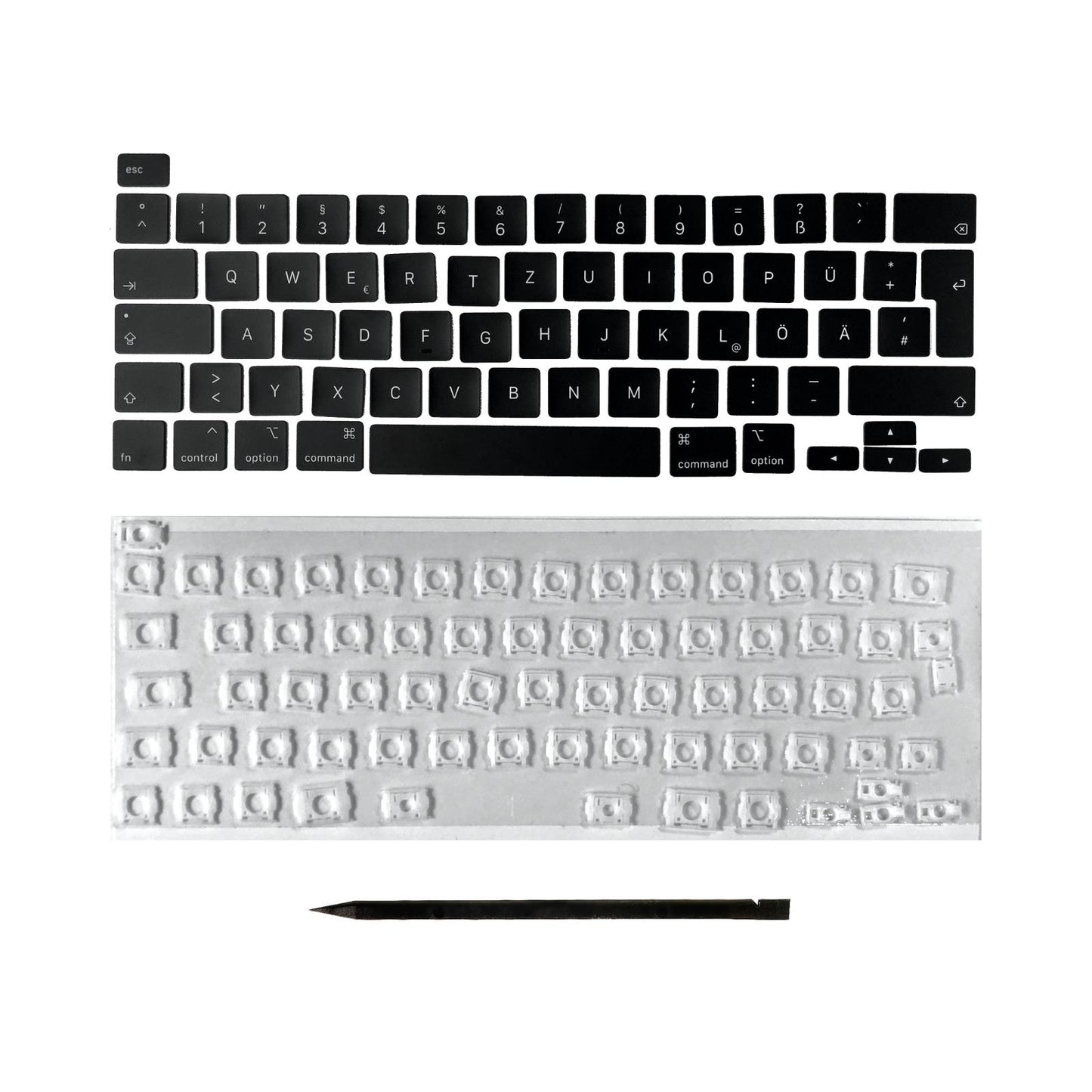 Ersatztasten & Scharniere für MacBook Pro/Air Tastatur Deutsches Layout ISO