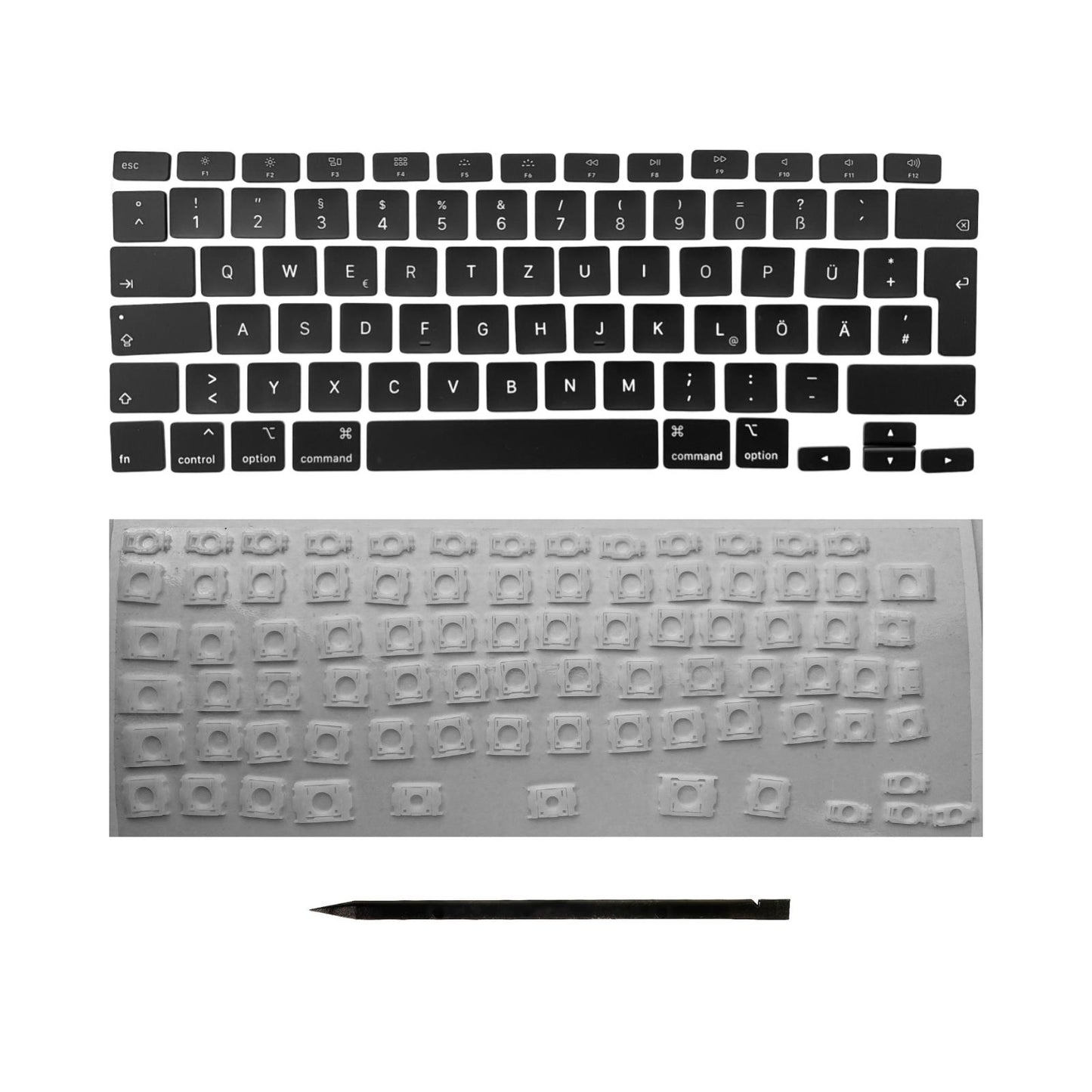 Ersatztasten & Scharniere für MacBook Pro/Air Tastatur Deutsches Layout ISO