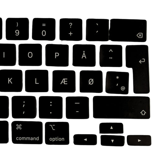 Keys & Clips for MacBook Pro/Air Keyboard Danish Layout ISO