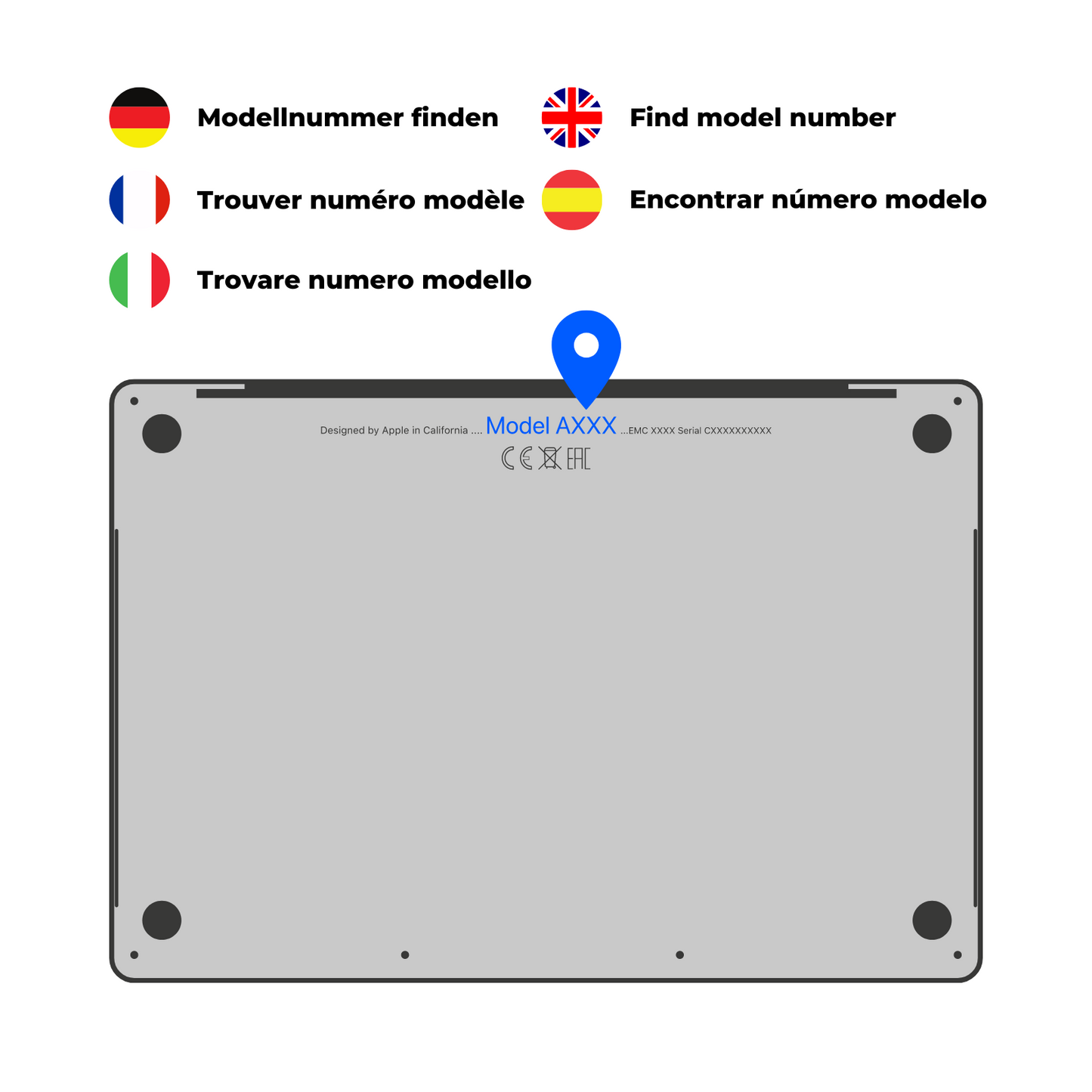 Keys & Clips for MacBook Pro/Air Keyboard German Layout ISO