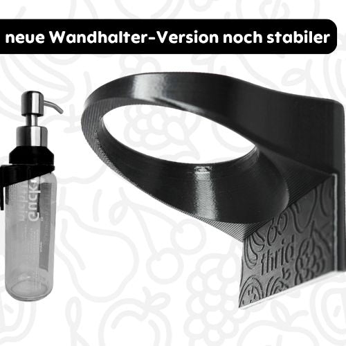 Seifenspender Aufsatz für 250ml True Fruits Flasche schwarz Edelstahl Upcycling
