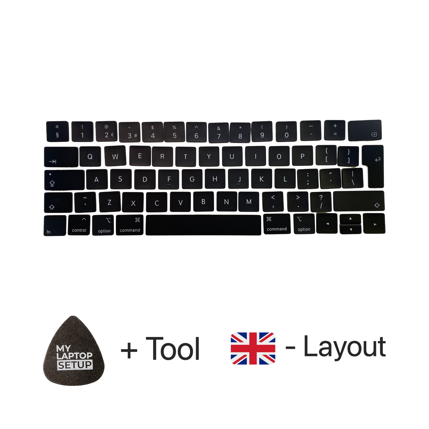 Ersatztasten & Scharniere für MacBook Pro/Air 🇬🇧 UK-Layout QWERTY (alle Modelle)