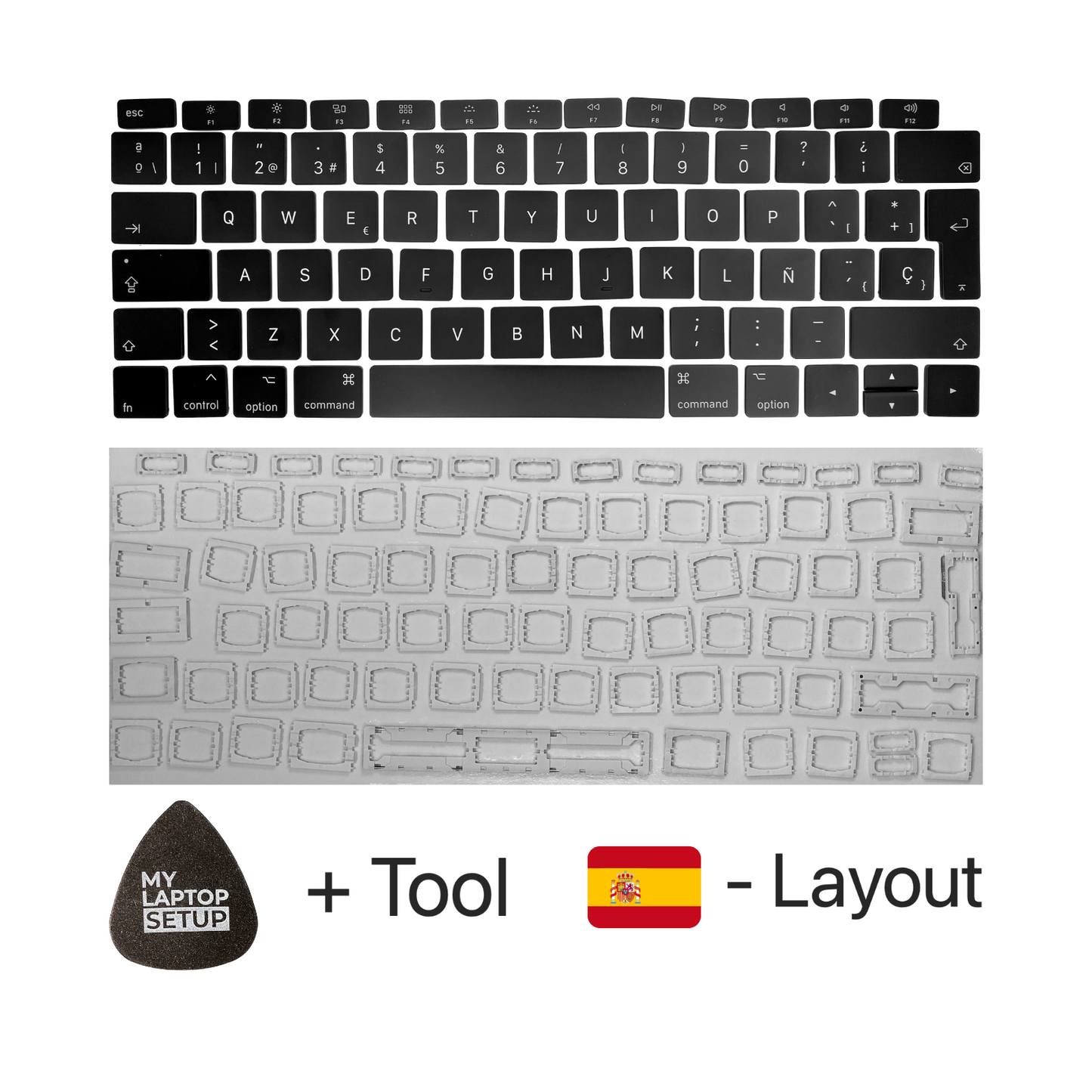 Replacement Keys & Hinges for MacBook Pro/Air Spanish 🇪🇸 ES-Layout QWERTY (all models)