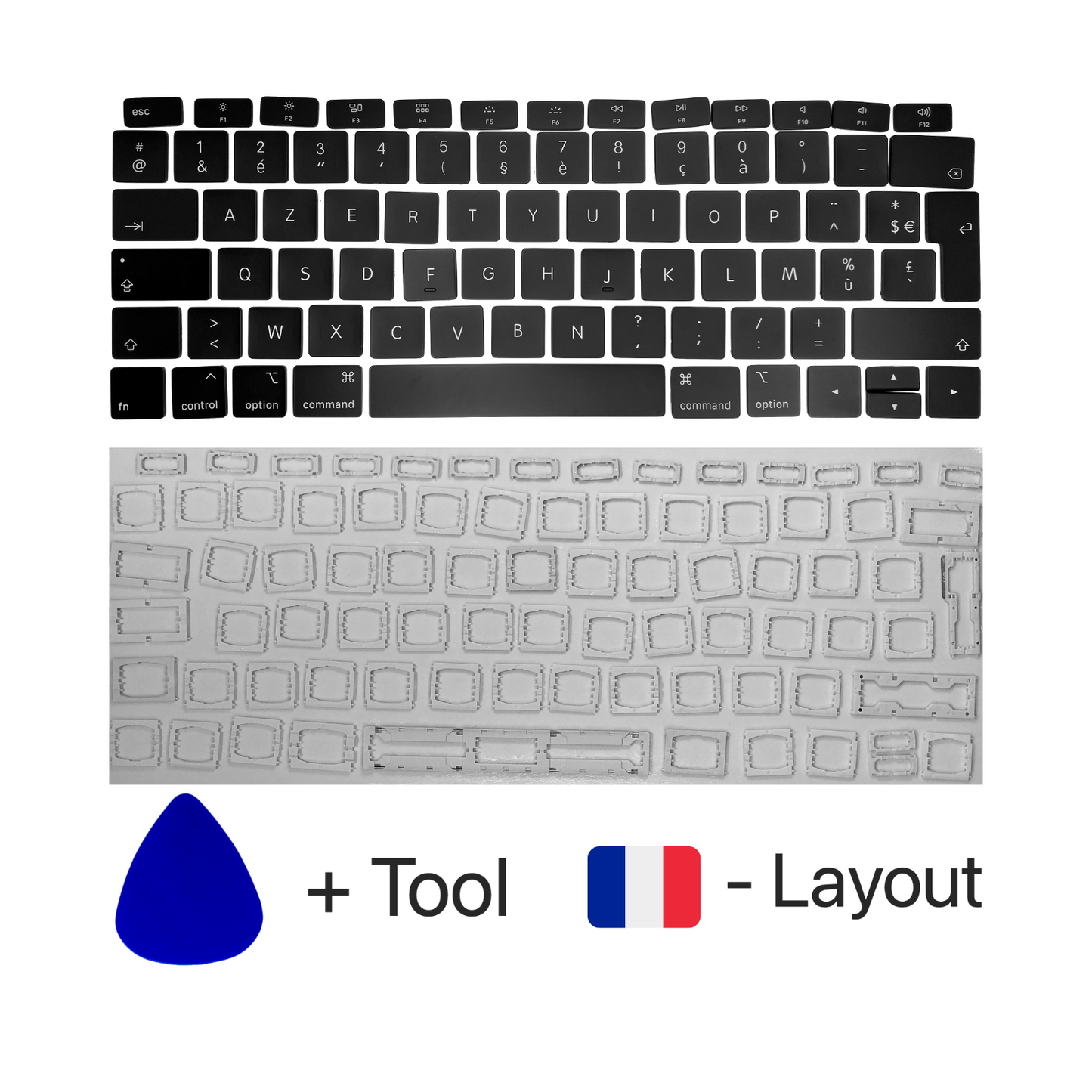 Ersatztasten & Scharniere für MacBook Pro/Air Französisch 🇫🇷 FR-Layout AZERTY (alle Modelle)