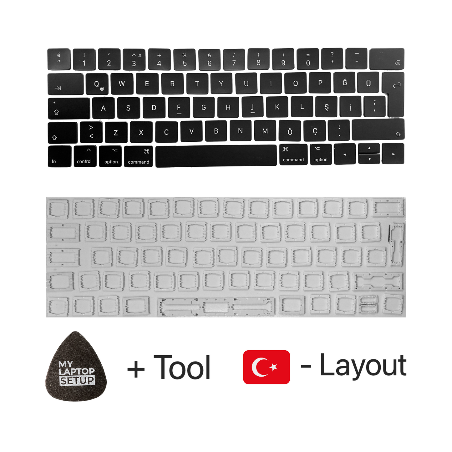 Replacement Keys & Hinges for MacBook Pro/Air Turkish 🇹🇷 TR Layout QWERTY (all models)