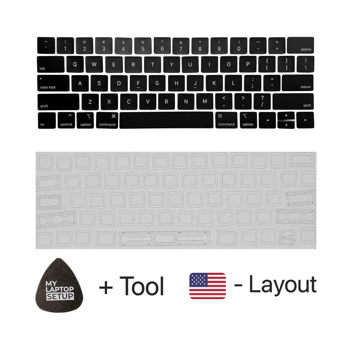 Replacement Keys & Hinges for MacBook Pro/Air 🇺🇸 US Layout QWERTY (All Models)
