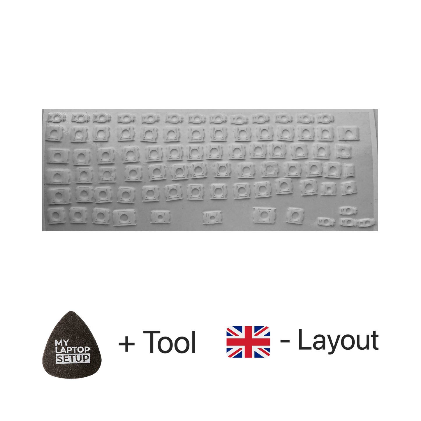 Ersatztasten & Scharniere für MacBook Pro/Air 🇬🇧 UK-Layout QWERTY (alle Modelle)