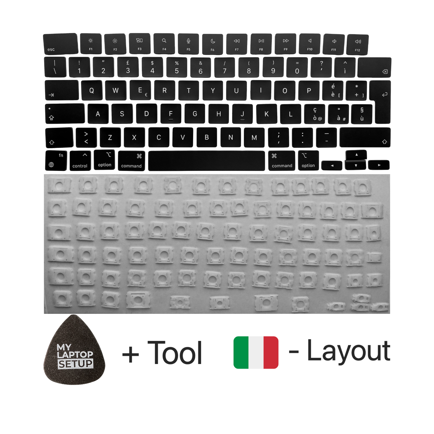 Ersatztasten & Scharniere für MacBook Pro/Air Italienisch 🇮🇹 IT-Layout QWERTY (alle Modelle)